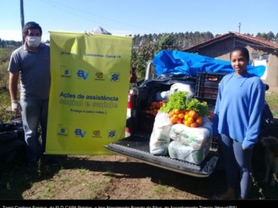 11 toneladas de alimentos da agricultura familiar são entregues em comunidades da região sul do RS