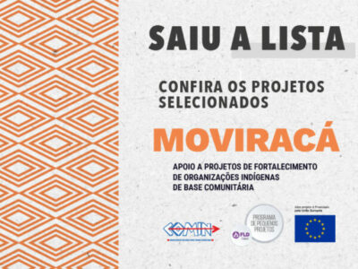 Divulgada lista de projetos apoiados pelo edital “Moviracá”